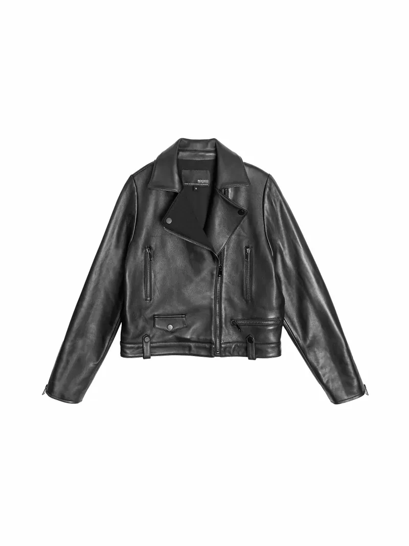 Short leather coat-238U