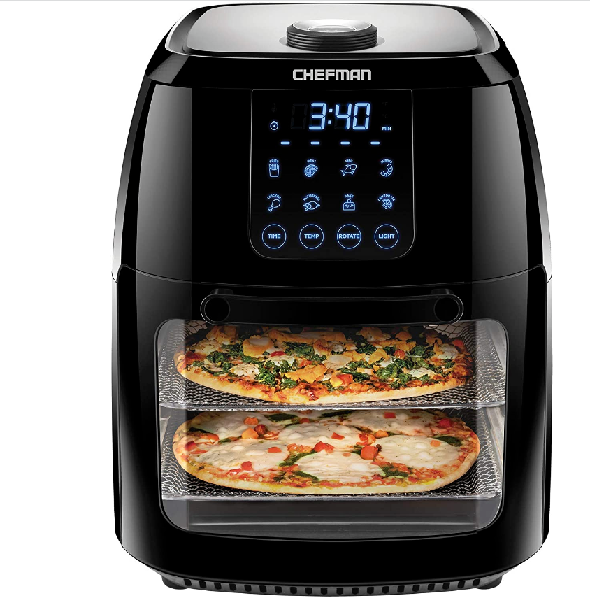 6.3-Qt 4-In-1 Digital Air Fryer+, Rotisserie, Dehydrator, Convection Oven, XL Fa