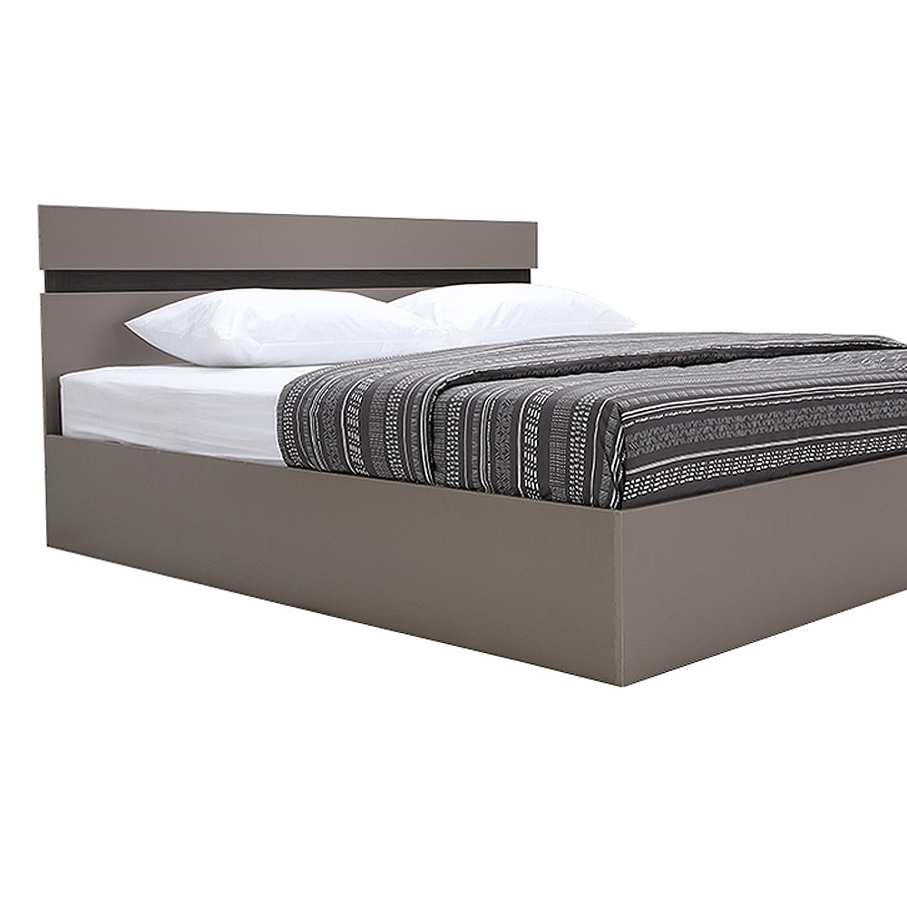 INDEX LIVING MALL เตียงนอน รุ่นวีโว่ ขนาด 6 ฟุต - สีบราวนี่ โอ๊ค/โอวัลติน