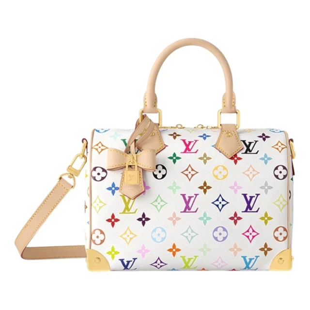 Louis Vuitton x Takashi Murakami Speedy Bandouliere 25' white multicolor'