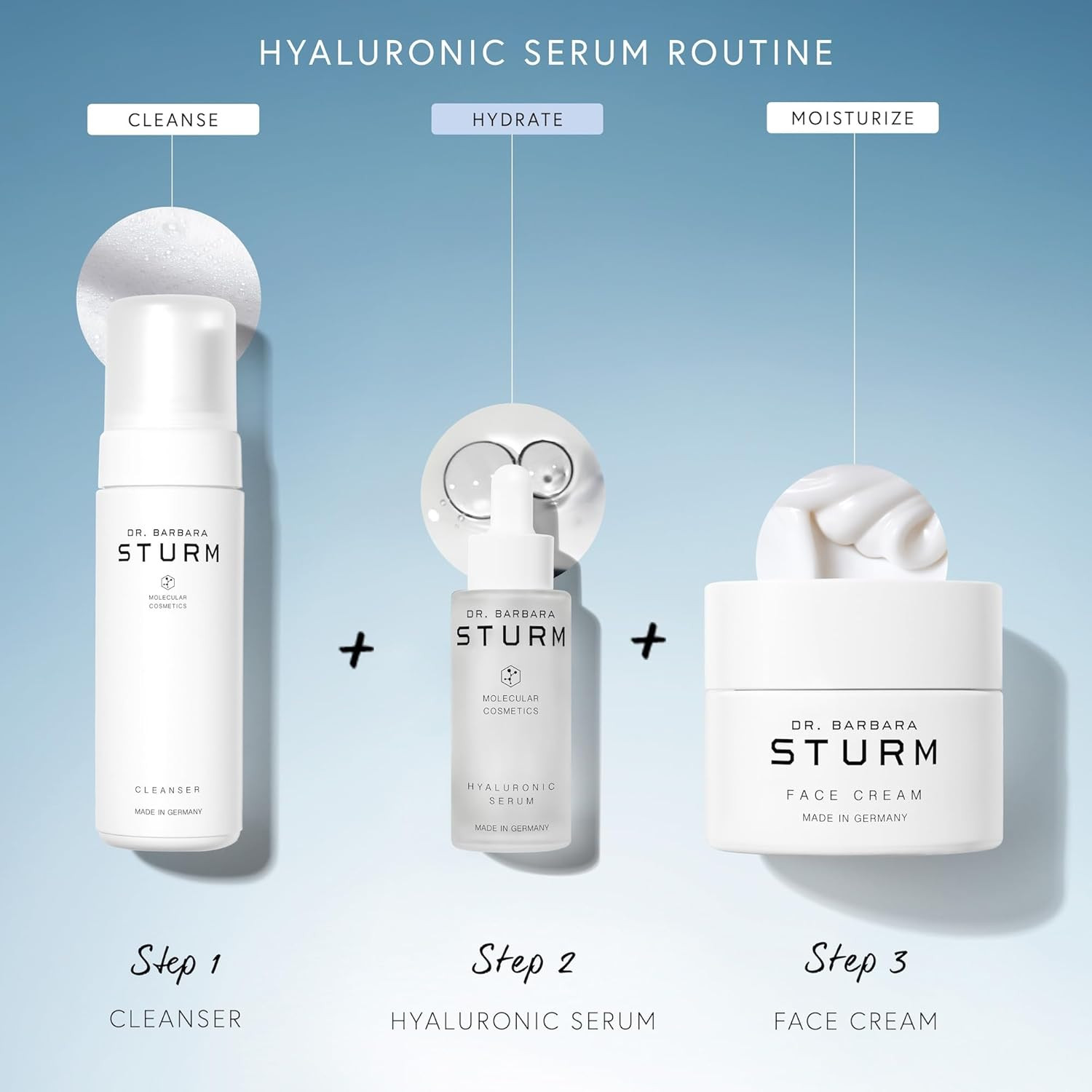 Dr. Barbara Stromb Hyaluronic Acid Serum 1 fl oz., an anti-aging serum that plumps fine lines and wrinkles, improves skin firmness, and is part of Dr. Barbara Stromb's luxury skincare line.