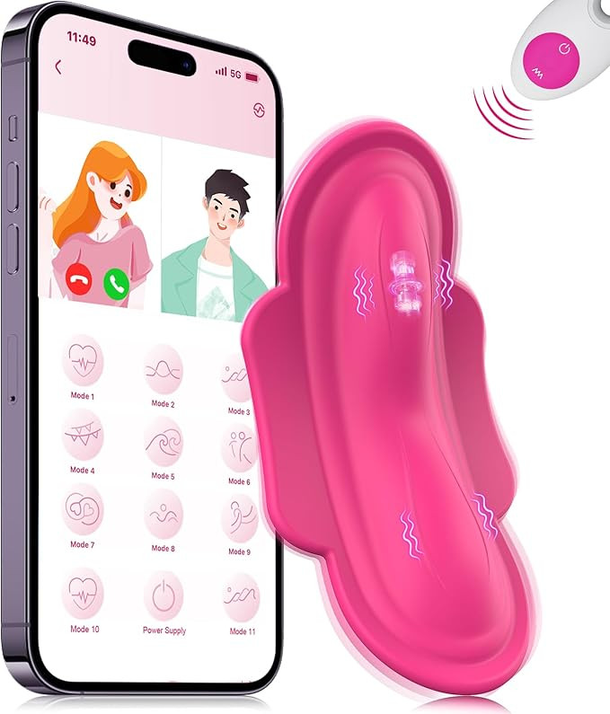 Wearable underwear APP remote vibrator, adult sex toy, suitable for women or couples, clitoris mini egg-shaped bullet butterfly vibrator rose toy, G-spot dildo vaginal stimulator, sex machine with ton
