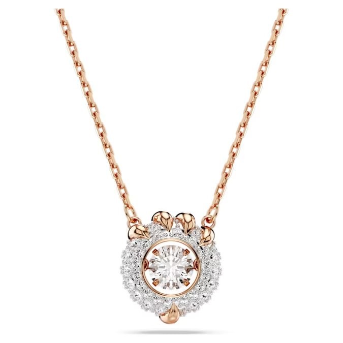 Dragon & Phoenix Pendant Dragon Claw, white, rose gold tone plated