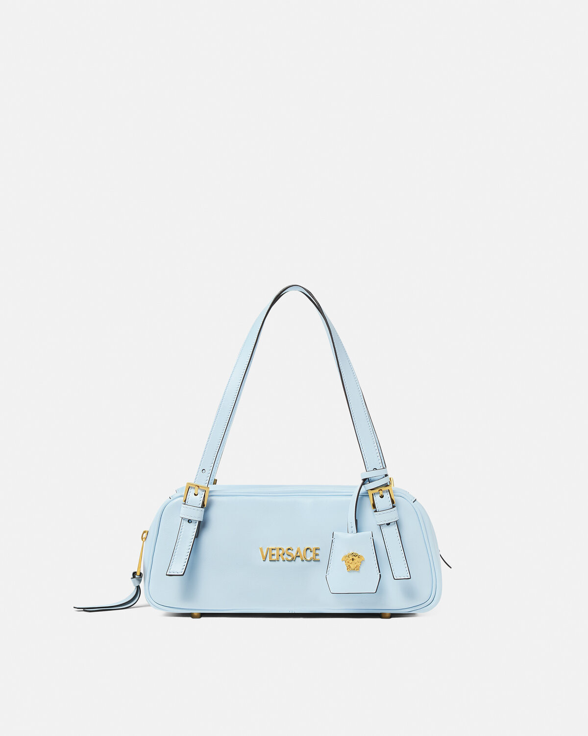 VERSACE TAG Napa leather bowling bag