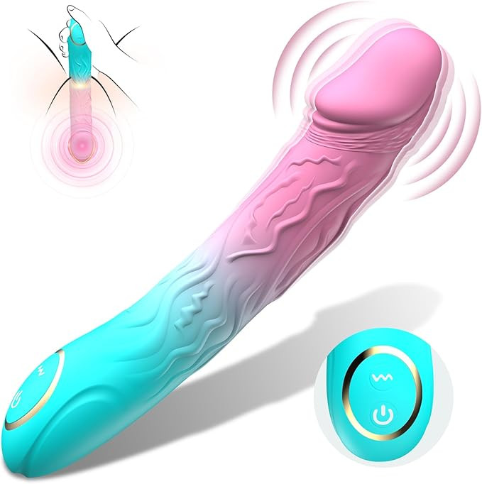 Female vibrator adult sex toys, 8-inch realistic dildo, 10 vibration modes, stimulating female G-spot, clitoris and anus, silicone vibrator rechargeable massage stick sex toys and games, couple vibrat